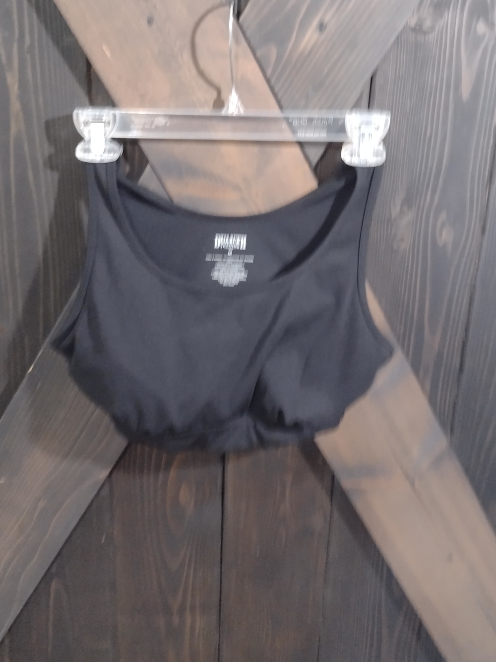 Duluth Trading Co Black Crop Tank Top